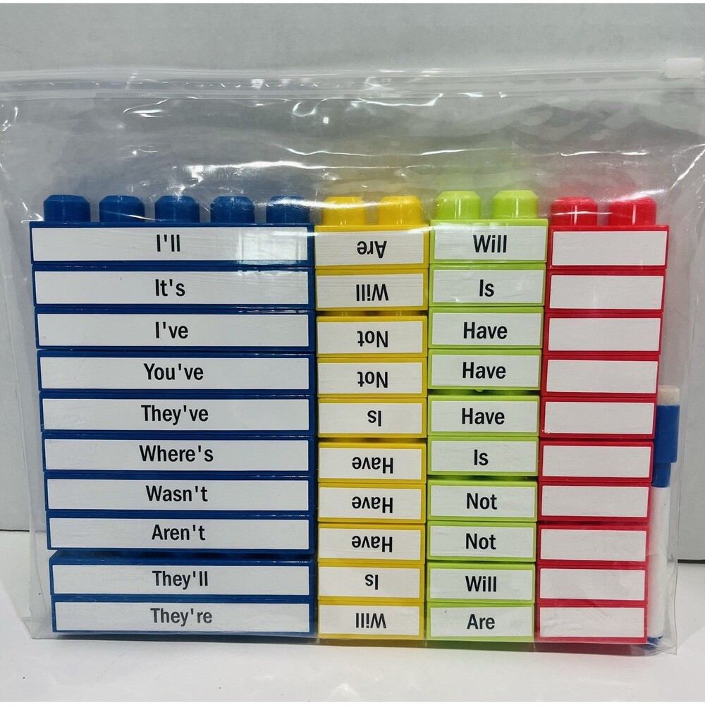 Ankyo Building Blocks Game Contractions Learning Set 40 Pieces 1 Marker Learn